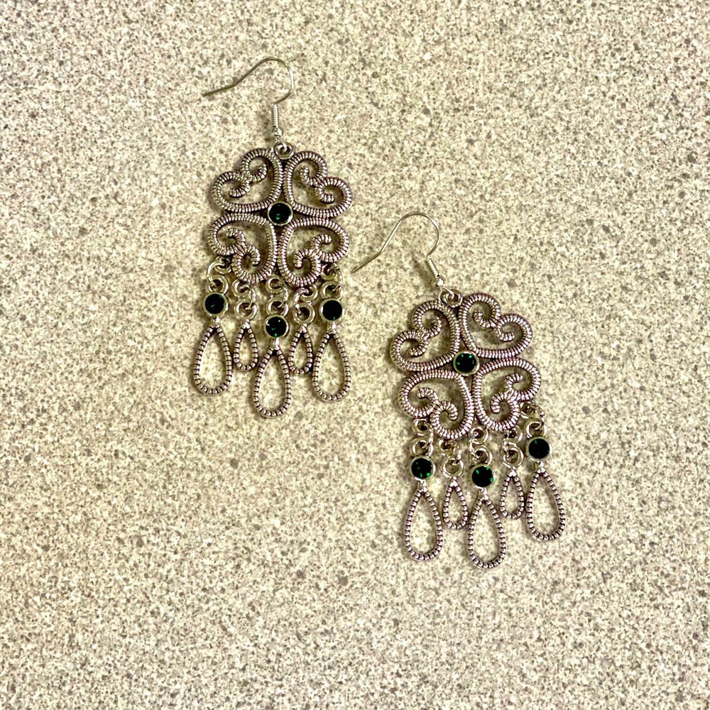 Green Dangling Paparazzi earrings